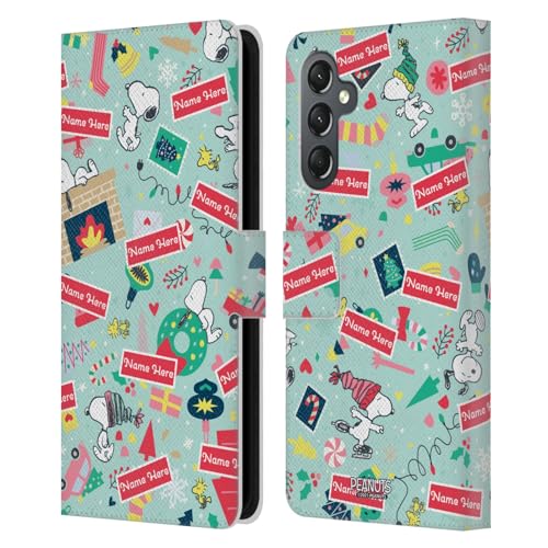 Coque Samsung Galaxy A25 5G étui portefeuille cuir personnalisé Peanuts Noël protection