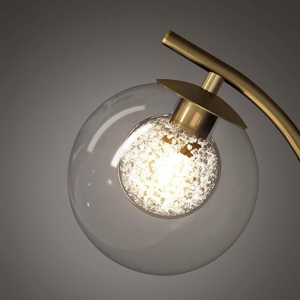 Lampa podłogowa przemysłowa lampa podłogowa 51,1 cala lampa stojąca z kryształowym kloszem cała miedź nowoczesna do salonu w sypialni