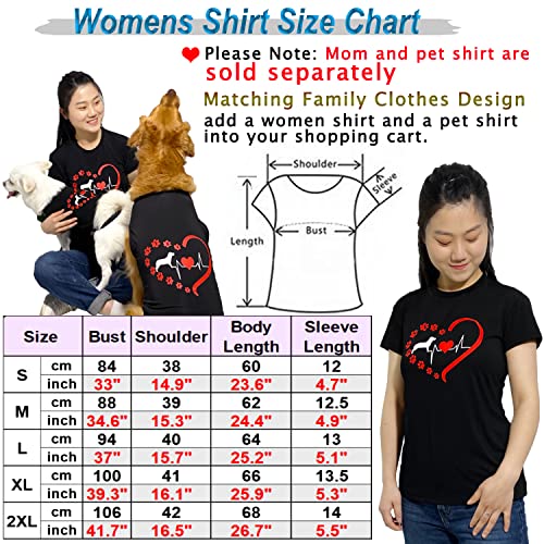 Matching Dog And Owner Shirts Heart Paw Parent-Pets Clothes Dogs&Mommy Sweatshirt Summer Tops Shirt Family Matching Clothes Sport Outfits Puppy Vest Cool Apparel For Small Medium Large Dogs #TOP3