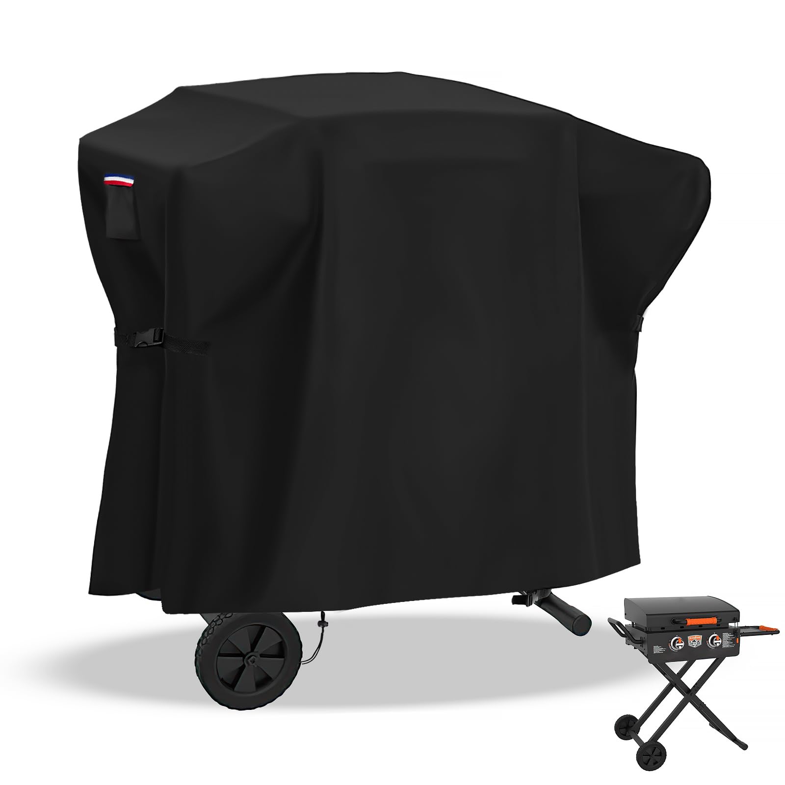 Agustone Grill Cover for Blackstone 2350 On-The-Go 22” Omnivore Flex-Fold Griddle with Locking Hood, Portable Griddle Cover, Waterproof BBQ Cover for Outdoor Griddle Cover- 41x25x37 in