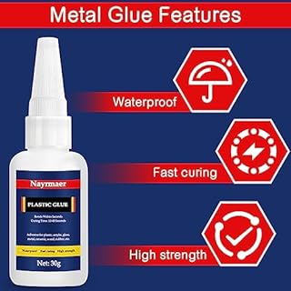 30g Super Glue for Plastic, Cyanoacrylate Based Heavy Duty Adhesive for PLA, Acrylic, Model, DIY, with Anti-Clog Cap, Waterproof, Heat-Resistant (Super Glue for Plastic, 30 Grams * 1 Pack)