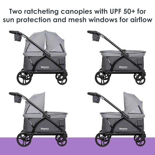 Image of Baby Trend Navigator 2-in-1 Stroller Wagon, Madrid Grey