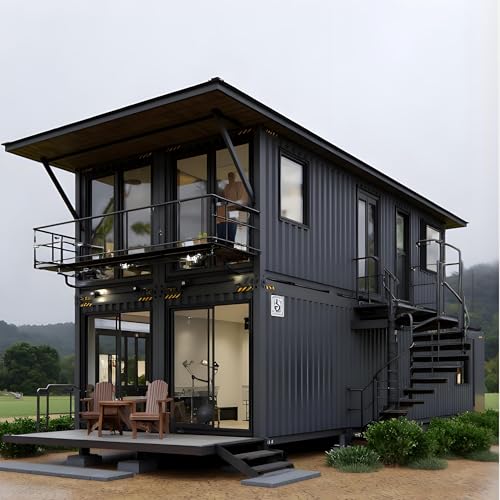 2-Storey Prefab Tiny Home- Expandable Modular Container House| Luxury Portable steelVilla with Bedroom, Kitchen & Bathroom | Foldable Mobile Prefabricated House for Living.Office, or Guest Cabin - Image 3