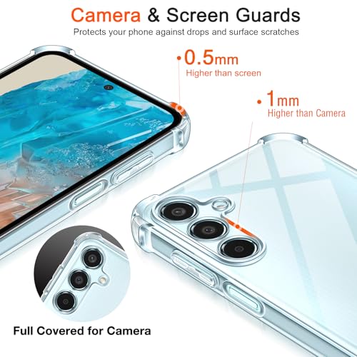Image of Lustree Back Cover Transparent Case Compatible with Samsung Galaxy M35 | Clear + TPU Case with 4 Corner Air Cushion Protection & Camera Protection | Slim& Stylus Cover