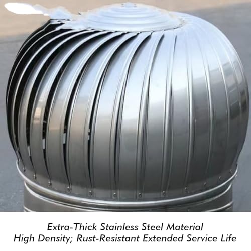 Turbina giratoria silenciosa de acero inoxidable resistente a la lluvia 5
