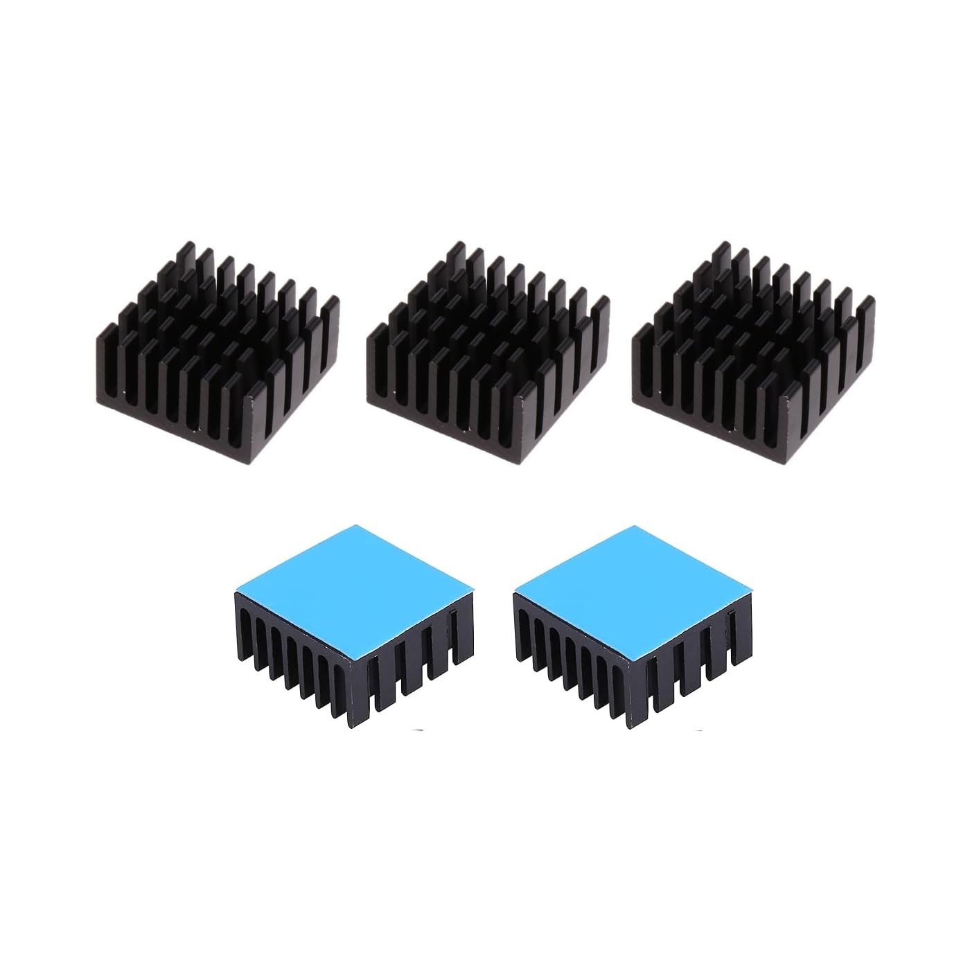 CentIoT - 20X20X10MM Aluminium Heatsink - Slotted Fins Anodised Black with double sided Thermal Sticker (Pack of 5) (B0DDPC8C6P) Amazon Price History, Amazon Price Tracker