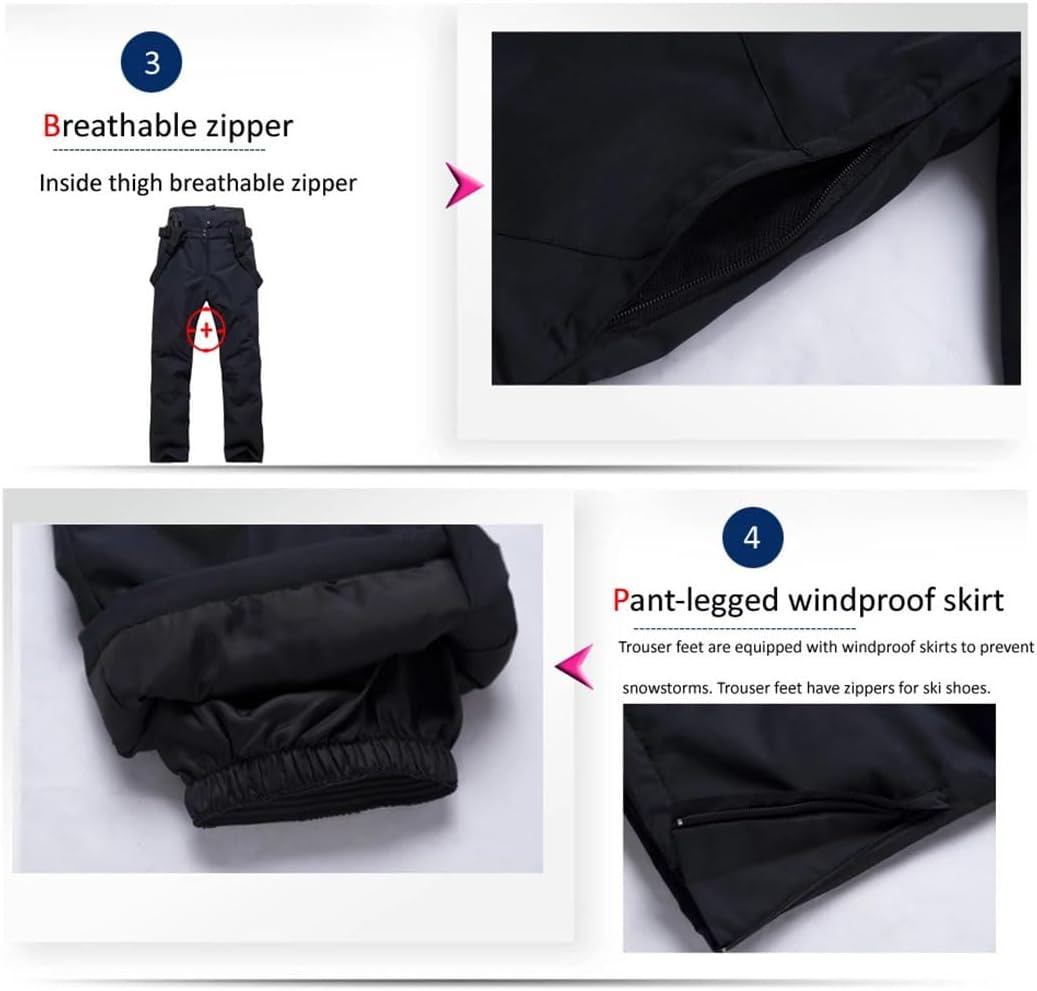 Winter Ski Pants Men Women Outdoor Windproof Warm Snow Trousers Ski Snowboarding Pants