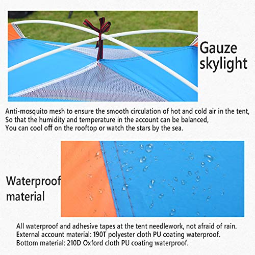 Carpa automática pop-up para 3 a 4 personas azul miniatura 3