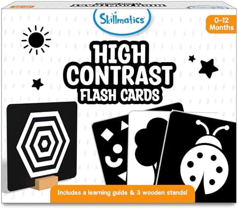 Skillmatics High Contrast Flash Cards for Babies & Infants - Black & White