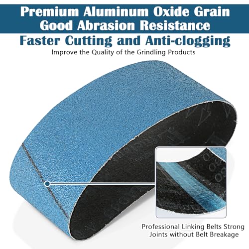 3x18 inch sanding belts 20 packs belt sander paper 406080120150240400 assorted grits abrasive belts for belt sander aluminum oxide sanding belts 3x18 inch