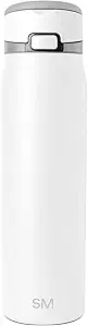 Simple Modern Mesa Loop Water Bottle with Straw | 30oz Cup Holder Friendly Insulated Stainless Steel Bottles for Travel, Sports and School | Winter White