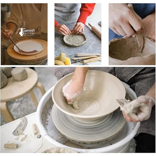 Image of Premium White Clay for Ganesha Idol Making | Soft Smooth Clay for Sculpting, Pottery, Art & Craft, Handicraft, School Projects & Educational Fine Motor Skill Practice (2kg)