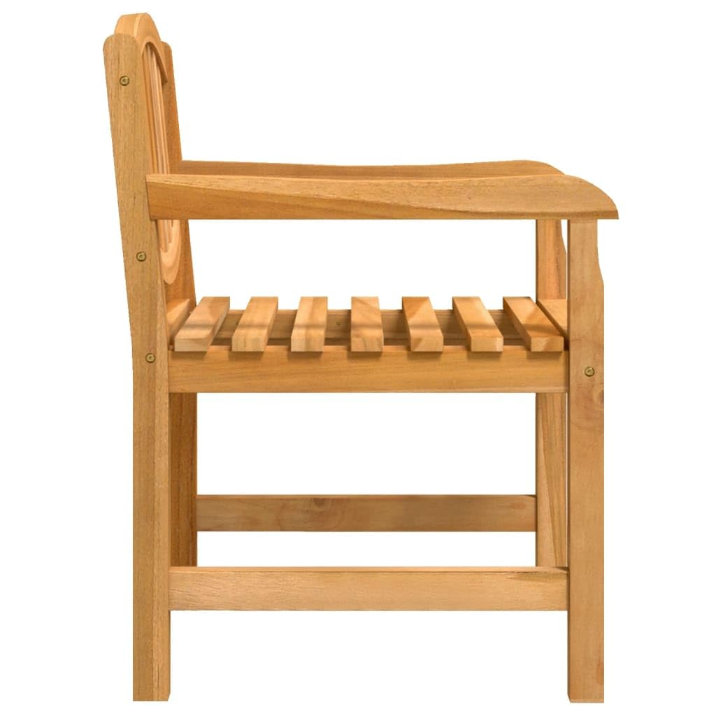 Set di mobili da giardino in teak, 140 cm, 4 sedie pieghevoli con bracciolo, robusto, per terrazze, esterni, lounge