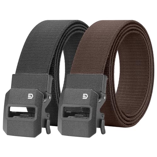 Image of FAIRWIN Ratchet Belt Men - Tactical Stretch Nylon Web Work Belts, Gift for Casual Jeans, Pants, Golf, and Everyday Use