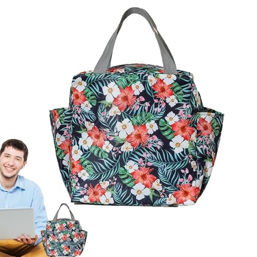 Bolsa de almuerzo portátil, bolsa de almuerzo - Enfriador térmico aislado y resistente al agua | Contenedores de almuerzo de alimentos, reutilizables, bolsa de almuerzo térmica, gran capacidad para la