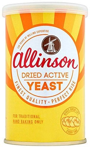 Allinsons Dried Active Baking Yeast 125g (Pack of 4)