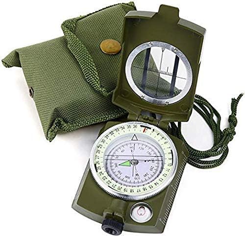 Magnetic Compass Compact Portable Tactical Compass Waterproof Metal Sighting Navigation Compasses for Hiking, (Multicolour)-image-23
