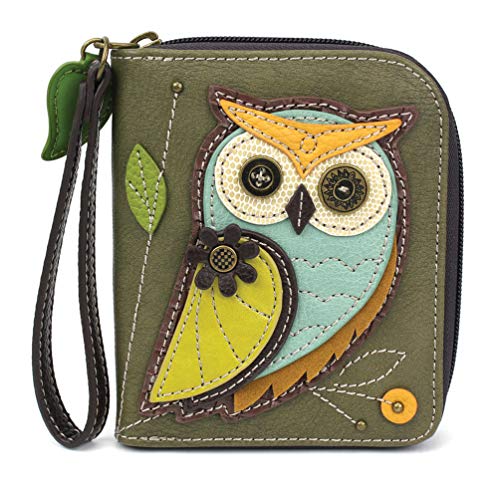 Image of CHALA Zip Around Wallet, Wristlet, 8 Credit Card Slots, Sturdy Pu Leather