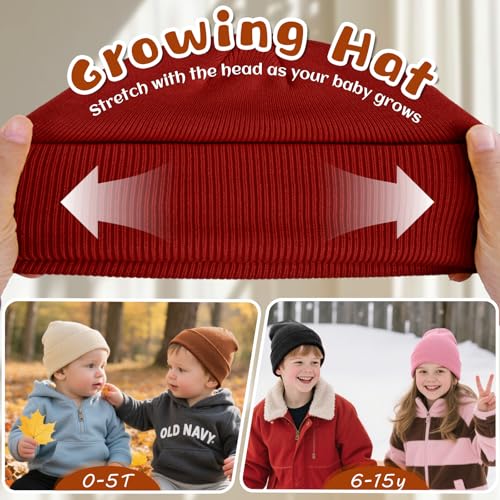 Image of ZOORON Toddler Beanie Boys Girls Beanies Kids Winter Hats Children Knit Cap