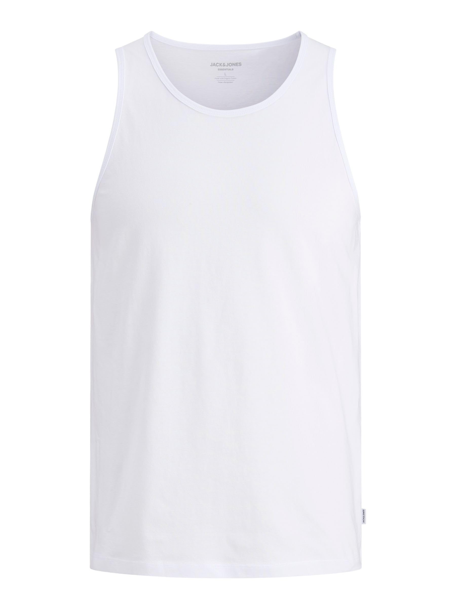 JACK & JONES Jjeorganic Noos Débardeur Basique, Blanc éclatant., L