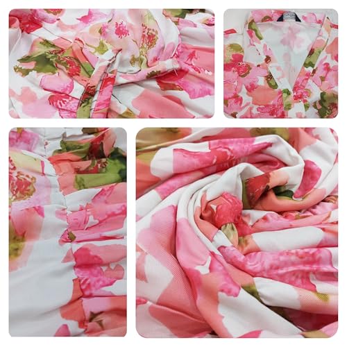 Image of Leriya Fashion Dress for Woman | Maxi Dress for Women Stylish | Women's Elegant A Line Dresses Summer Long Georgette with Floral Prints | Perfect Gaun Wear for Womens