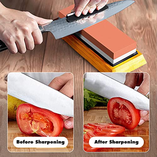 image for croch Knife Sharpening Stone Set - 2 Side Grit 400/1000 3000/8000 Kitc