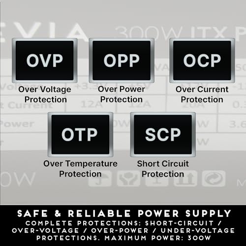 Image of Apevia ITX-AP300W 300W Flex ATX Power Supply, Standard Mini-ITX /SFF / 1U Desktop Replacement, 115V /230V Manual Switch