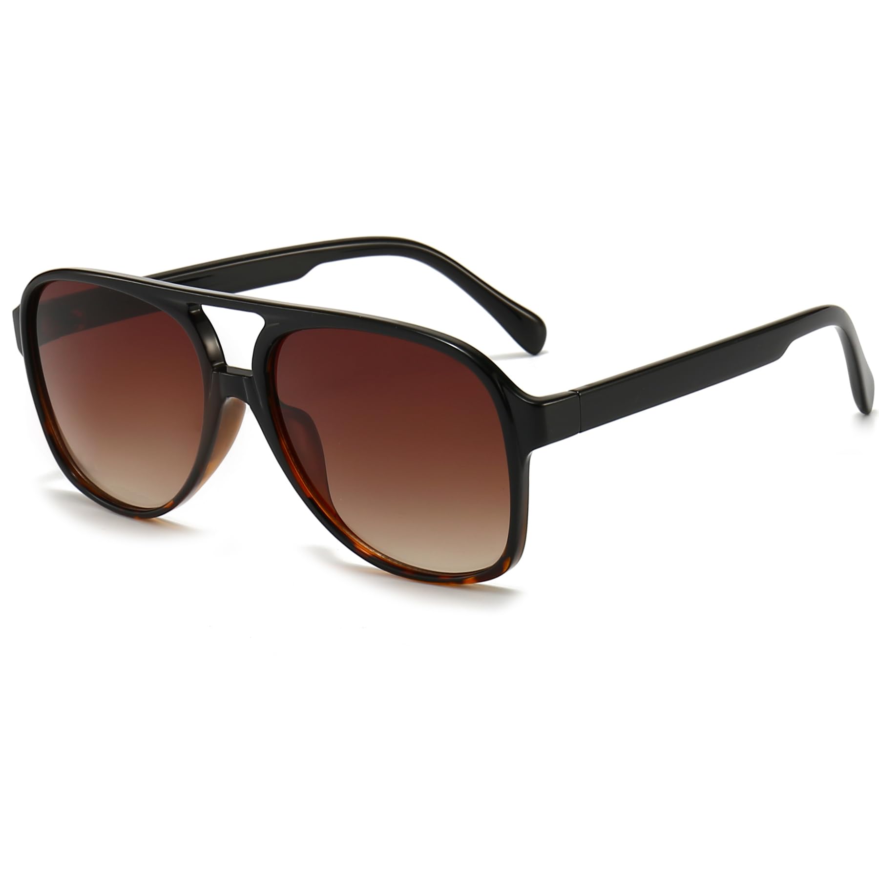 Long Keeper Vintage Pilotenbrille Sonnenbrille Polarisiert für Herren Damen Klassische Retro 70er Sonnenbrille Pilotenbrille Groß mit UV400 Schutz