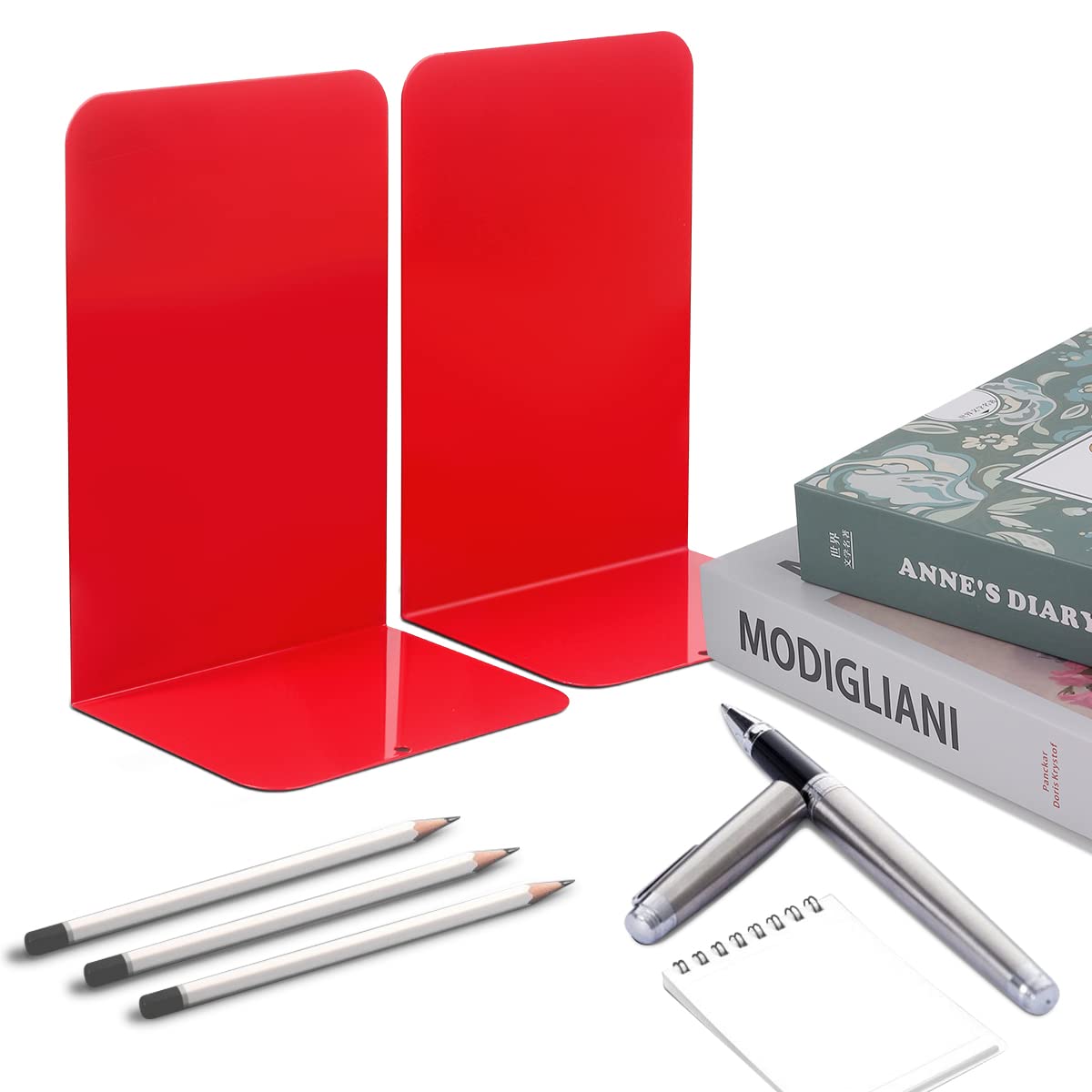 Book Ends for Shelves MSDADA Heavy Duty Bookends for Office School&Home - Image 3