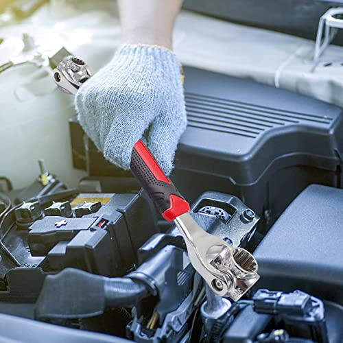 Image of 48 in 1 Tiger Wrench Swivel Head Multi Tool Universal Ratcheting Socket Set Adjustable Hand Tool for Car Bike Repair Home Maintenance Spanner Tool Kit