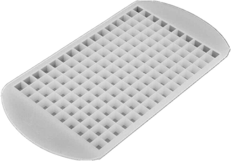Yueton 160 Tray Silicone Frozen Mini Cube Ice Mold Candy Chocolate Jelly Mold (White)