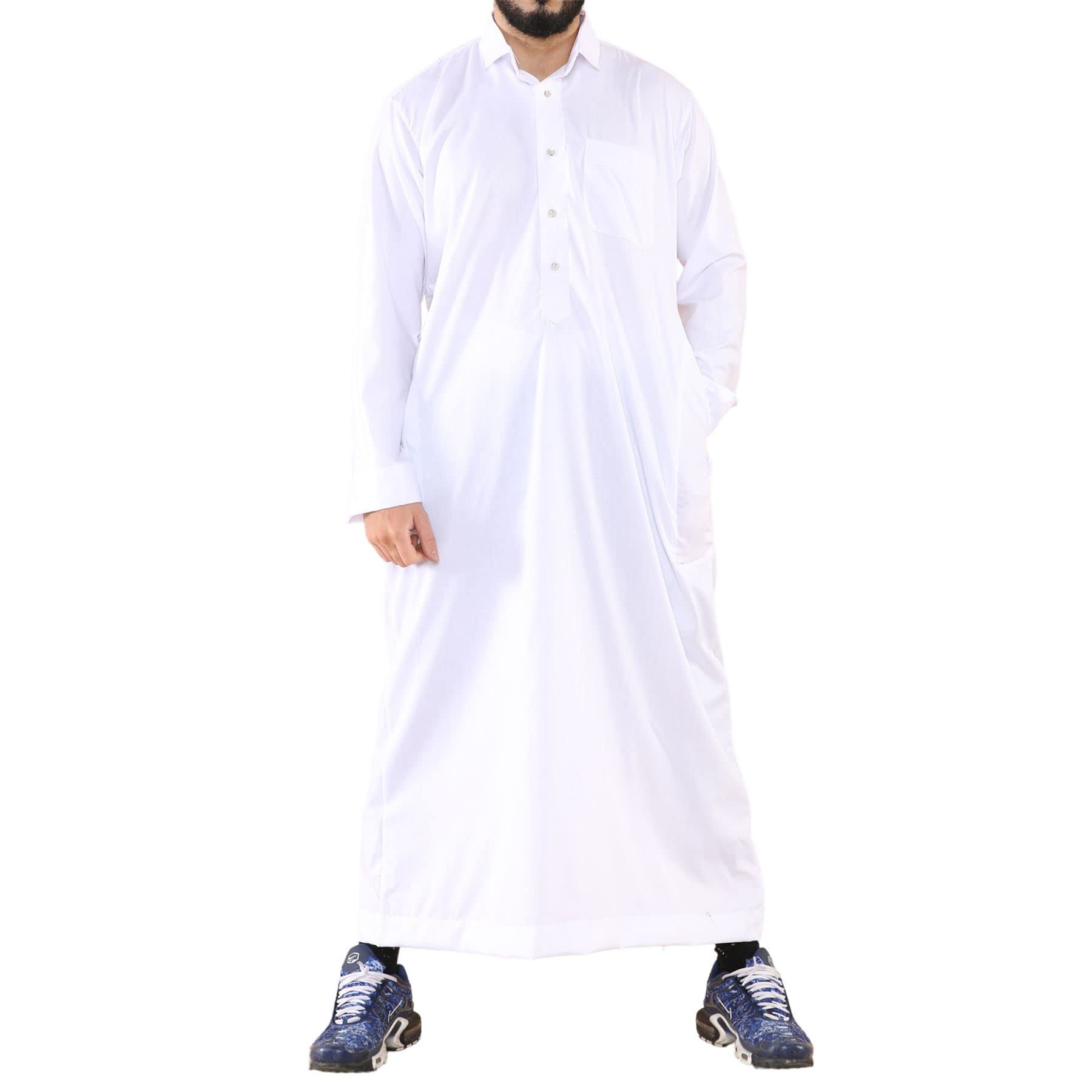 Thobe Jubba - Islamic Menswear - Cotton - White - Size 58R - Thobez