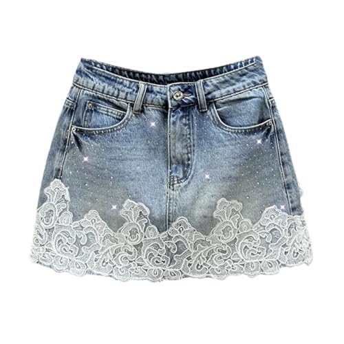 Women’S Denim Skirt Fashion High Waist Slim Temperament Short Versatile A-Line Skirts for Summer