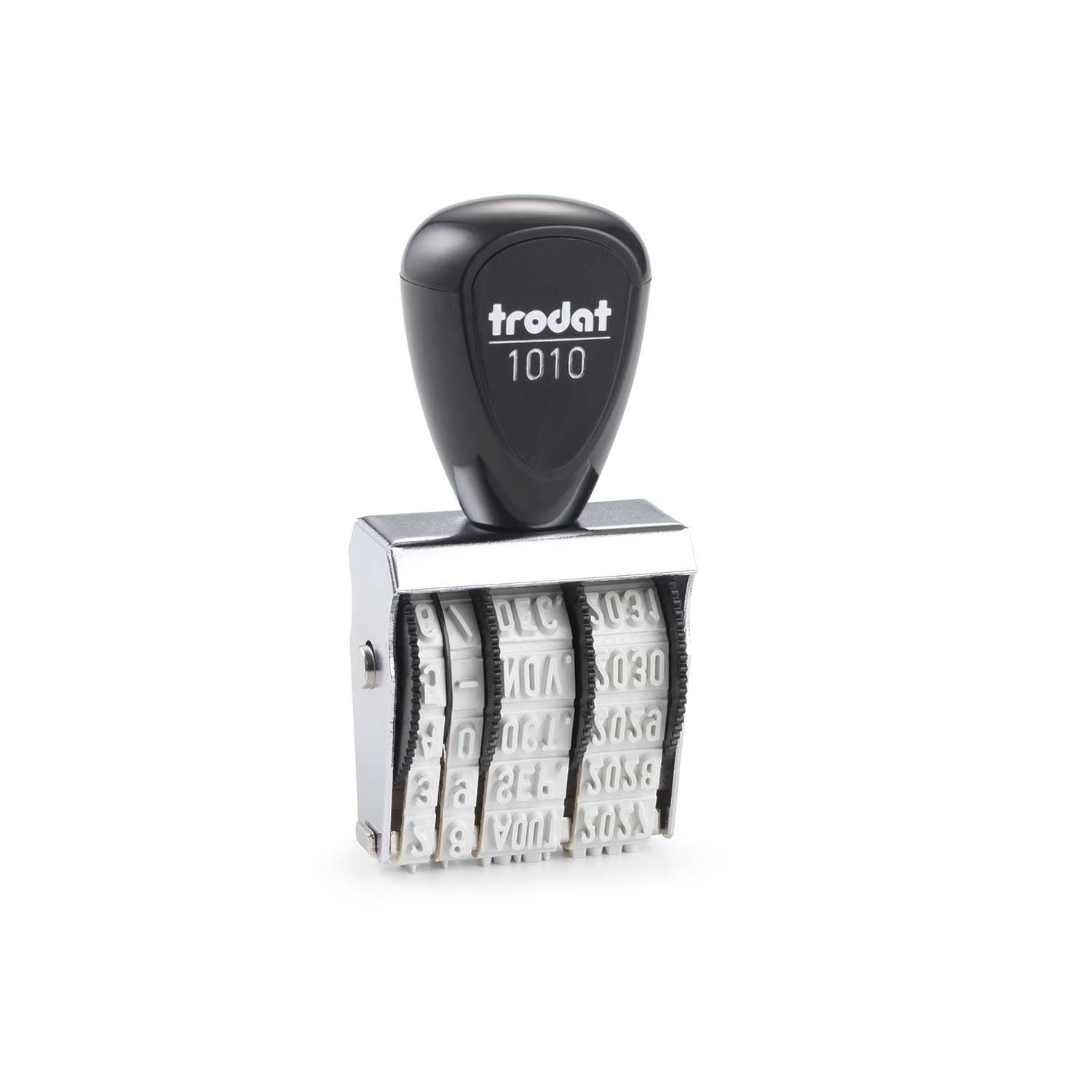 Blister Trodat Dater 1010 Classic - Separate inking - Print size 4 x 26 mm B1094 - Date in French - Black stamp