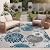 SAFAVIEH Cabana Collection Area Rug - 8' x 10', Grey & Blue, Floral Design, Non-Shedding & Easy Care, Indoor/Outdoor & Washable-Ideal for Patio, Backyard, Mudroom (CBN832F)
