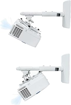 Projector Stand Projector Mount Projector Stand Adjustable Wall Ceiling Projector Mount Bracket Extendable Length Home Living Room Bedroom White Projector Bracket