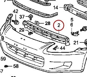 Genuine Honda 71102-S2A-010 Bumper Grille