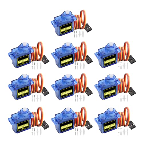 SG90 Micro Servo 9G Servo Kit AYWHP 10 Pcs SG90 Servo Motor 9G Mini Servo RC Servo for Small RC...