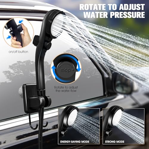 Ducha portátil con calentador de 2000W y batería recargable de 6000mAh miniatura 5