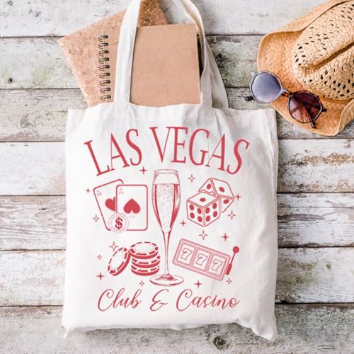 XYANFA Las Vegas Club and Casino Gambling Tote Bag Las Vegas Trip Gift Casino Gambling Gift Champagne Glass Dice Shopping bag4