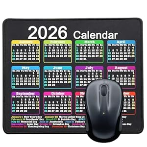 Alfombrilla de mouse con base de goma antideslizante, alfombrilla de mouse impermeable con bordes cosidos, alfombrilla de mouse para computadoras, laptop, juegos, oficina y hogar, 9.5 x 7.8 pulgadas