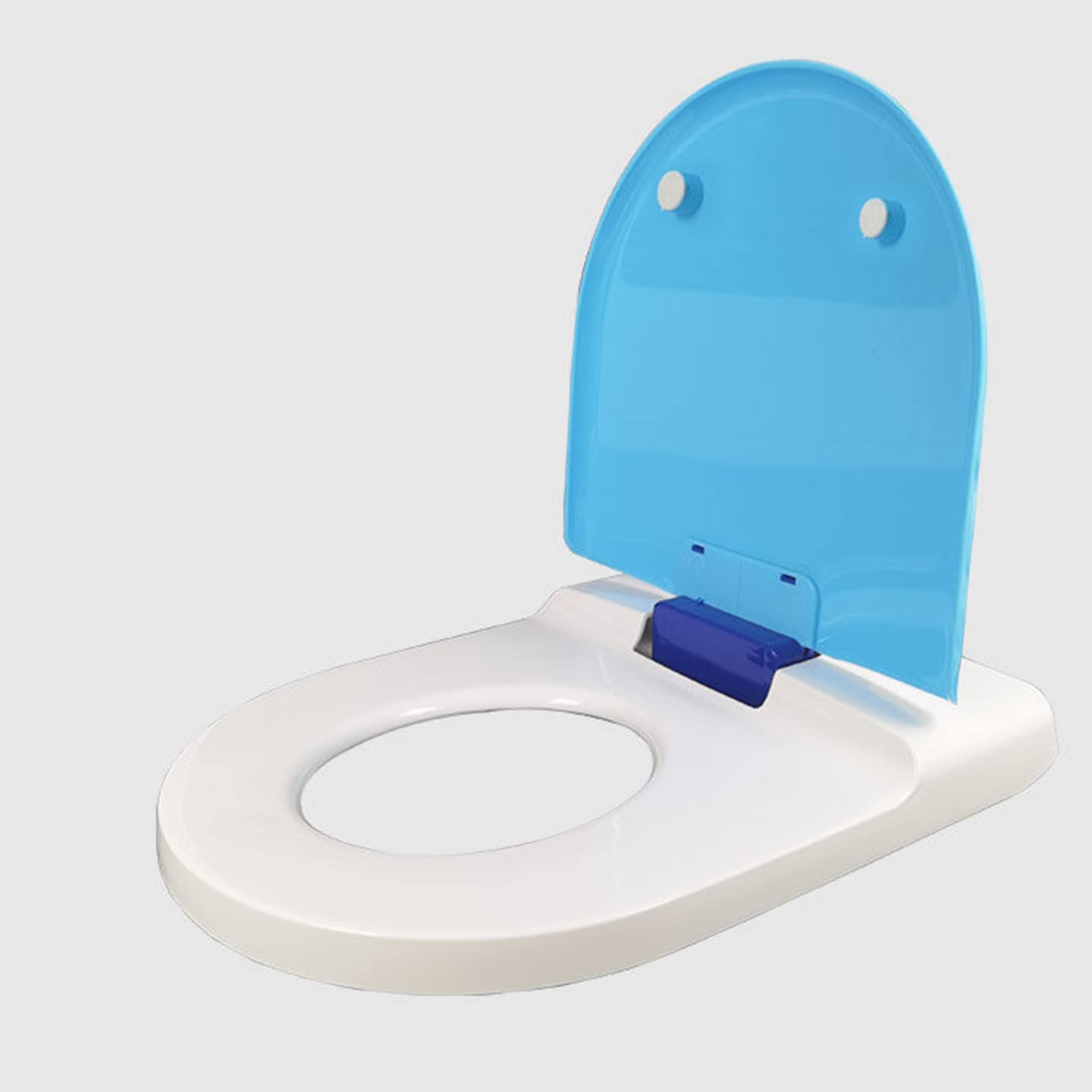 Siège de toilette Siège de toilette familial à fermeture douce for enfants, siège de toilette en forme de D de taille standard avec siège for enfant, dégagement rapide for un nettoyage facile, fixatio