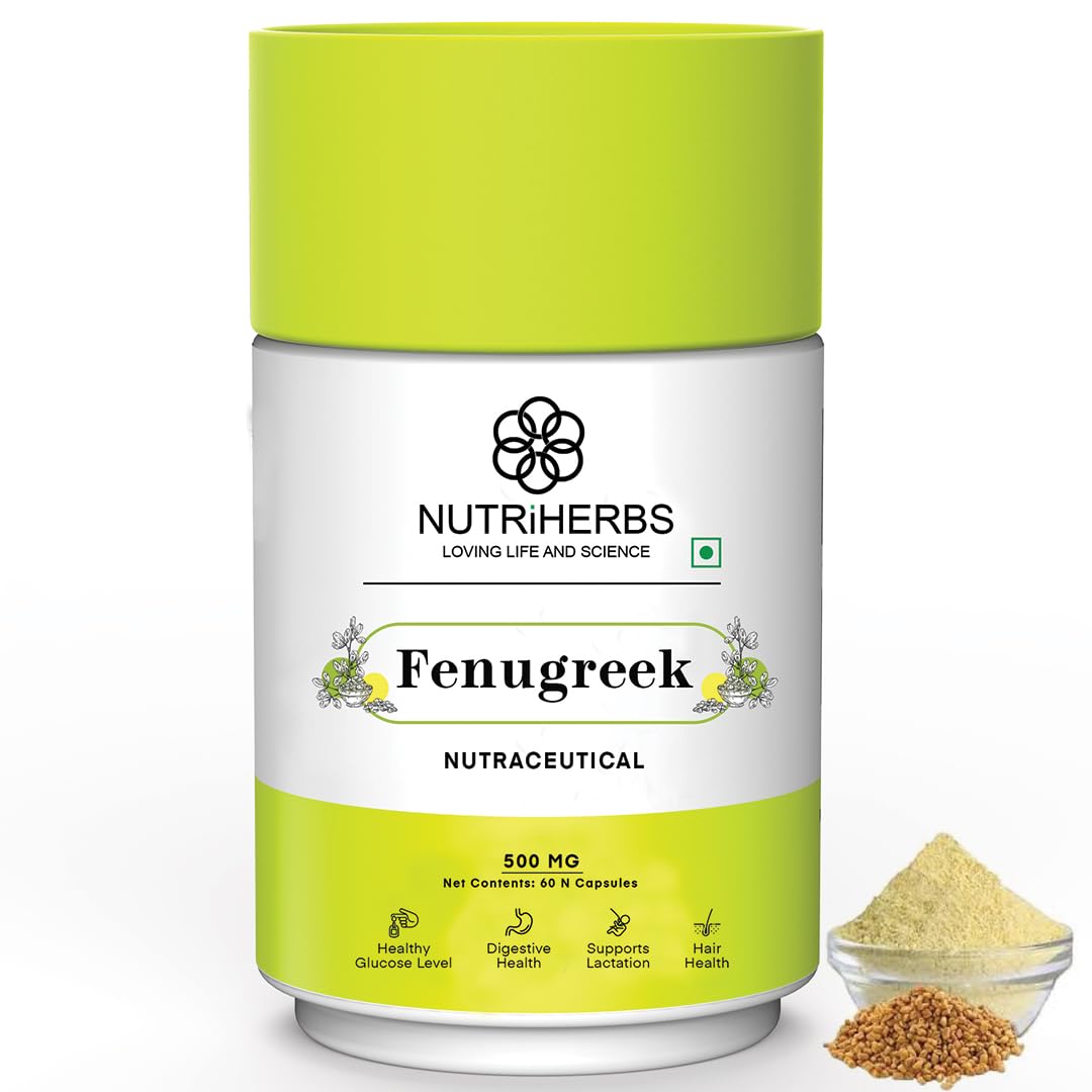 NUTRiHERBS Fenugreek 800mg – 60 Capsules | Methi Seed Extract for Natural Energy, Stamina, Immunity & Lactation Support | Multivitamin for Daily Nutrition & Wellness (B09WHZL398) Amazon Price History, Amazon Price Tracker
