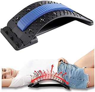 Back cracker Back Stretcher for Pain Relief,Magnetic Spinal Trainer,Backright Lumbar Back Arch Stretcher,Multi-Level Stretching Device,Spine Deck Herniated Disc(Blue)