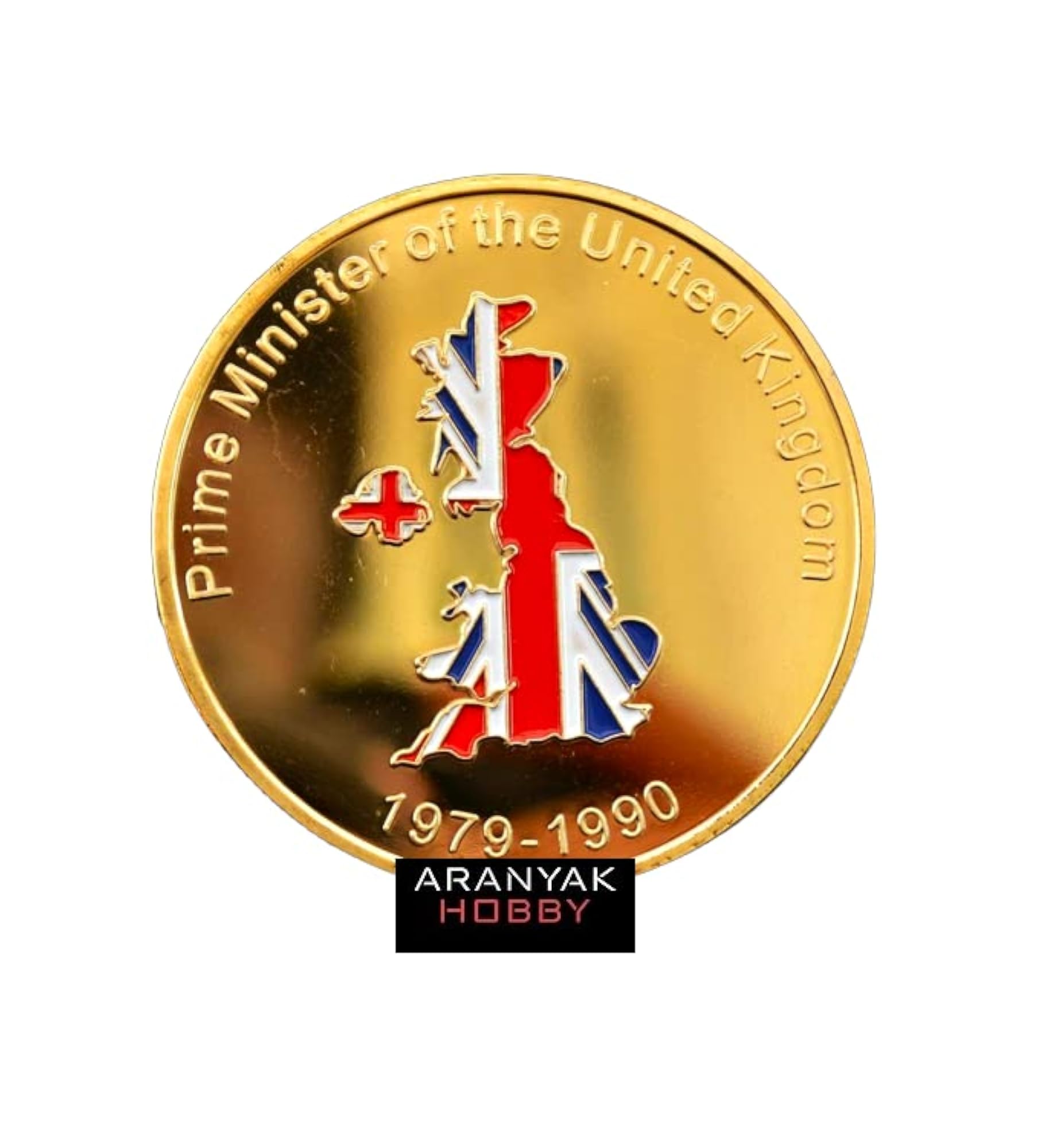Margaret Thatcher 24k Gold Plated Souvenir Medal Coin