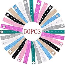 50Pcs Clothes Storage Elastic Band, Self-Adhesive Roll Binding Belt for Clothing Storage with Buckle