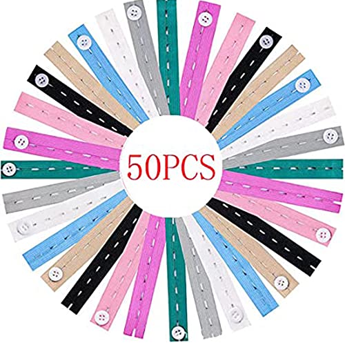 YANQINQIN 50Pcs Clothes Storage Elastic Band, Self-Adhesive Roll Binding Belt for Clothing Storage with Buckle