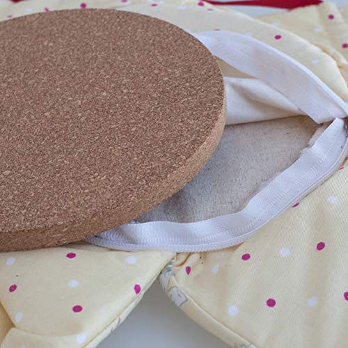 Image of JOONOR Tea Cosy - Cotton Printed Tea Cosy, Vintage Floral Dust Cover for Kitchen Tea Pot, Breakfast Warmer, Insulation and Keep Warm, Color#3