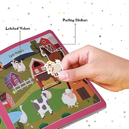 Image of Hook n Loop Fun Activity Box | Velcro Books | Montessori Activity | Busy Book | for 2+ Years Kids - Explore Animals & Birds through Interactive Play