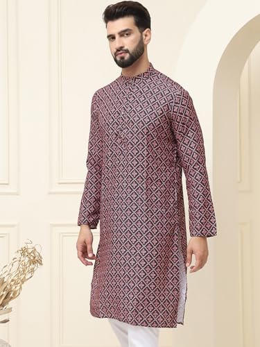 Image of SOJANYA (Since 1958 Men's Exquisite Silk Blend Kurta Elevate Your Festive Look-Crafted for Excellence